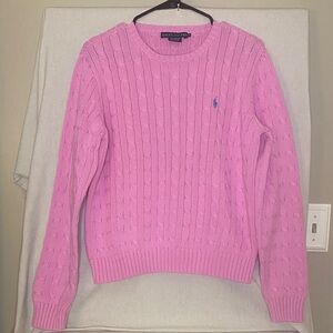 Polo Ralph Lauren
Women's Cable-Knit Cotton Crewneck Sweater, Pink